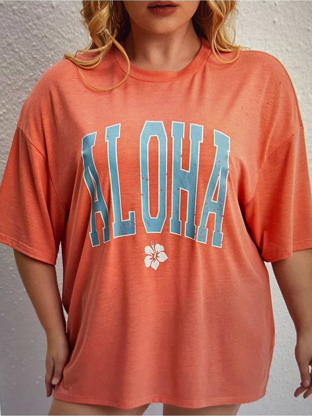Orange ALOHA Graphic Tee